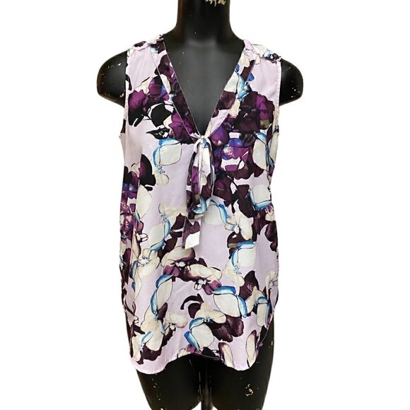 Banana Republic Tops - Banana Republic Purple Floral Print Tunic Top